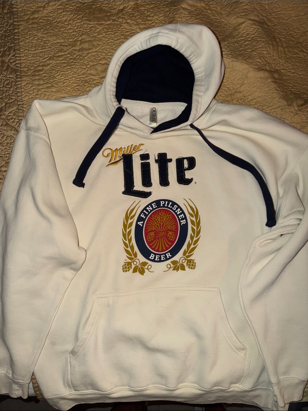 Miller Lit Cream Logo Pullover Hoodie